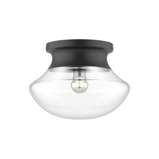 Buy matte-black-with-clear-glass-glass-and-clear-shade Marcel Flush Mount Ceiling Light by Alora