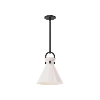 Buy matte-black-glossy-opal-glass-and-opal-shade Emerson Pendant by Alora