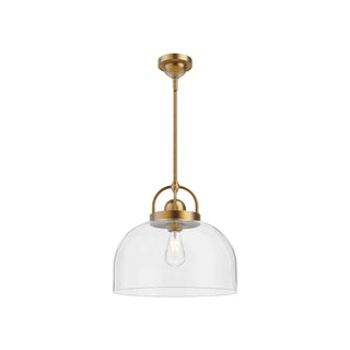 Buy aged-gold-with-clear-glass-glass-and-clear-shade Lancaster Pendant by Alora