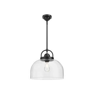 Buy matte-black-with-clear-glass-glass-and-clear-shade Lancaster Pendant by Alora