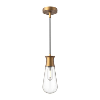 Buy aged-gold-with-clear-glass-glass-and-clear-shade Marcel Pendant by Alora
