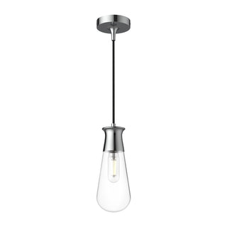 Buy chrome-with-clear-glass-glass-and-clear-shade Marcel Pendant by Alora