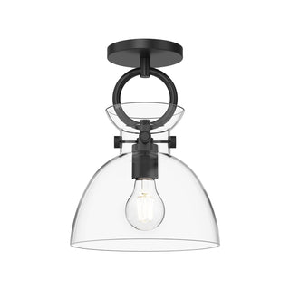 Buy matte-black-clear-glass-and-clear-shade Waldo Semi-Flush Mount Flush Mount Ceiling Light by Alora