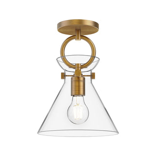 Buy aged-gold-clear Emerson Semi Flush Mount Light by Alora