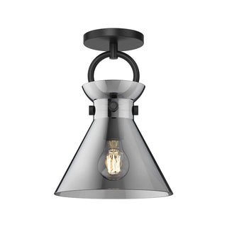 Buy matte-black-smoked Emerson Semi Flush Mount Light by Alora