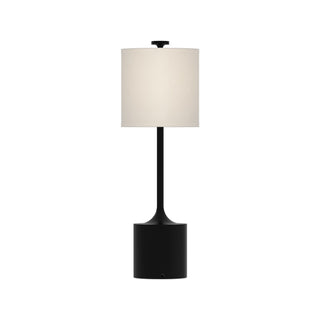 Buy matte-black-ivory-linen-with-il-ivory-linen-gold-socket-il-ivory-linen-silver-socket-glass-and-natural-cream-shade Issa Lamp by Alora