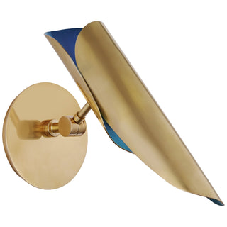 Buy soft-brass-and-riviera-blue Flore Outdoor (Damp) Sconce by Visual Comfort Signature