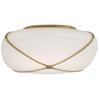 Buy soft-brass Fondant Outdoor (Damp) Flush Mount Ceiling Light by Visual Comfort Signature
