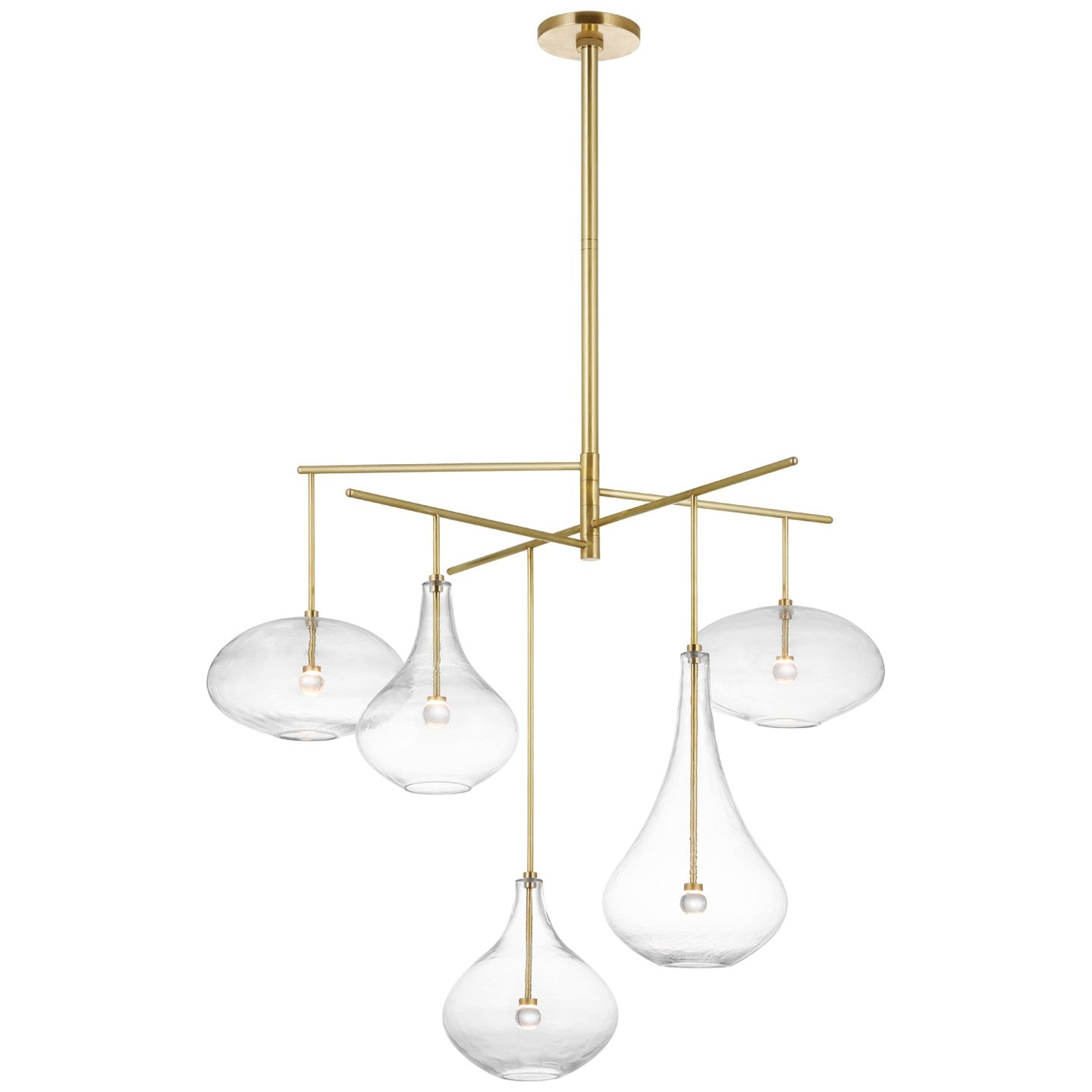 Visual Comfort Signature - CD 5025SB-CG - LED Chandelier - Lomme - Soft Brass from Lighting & Bulbs Unlimited in Charlotte, NC