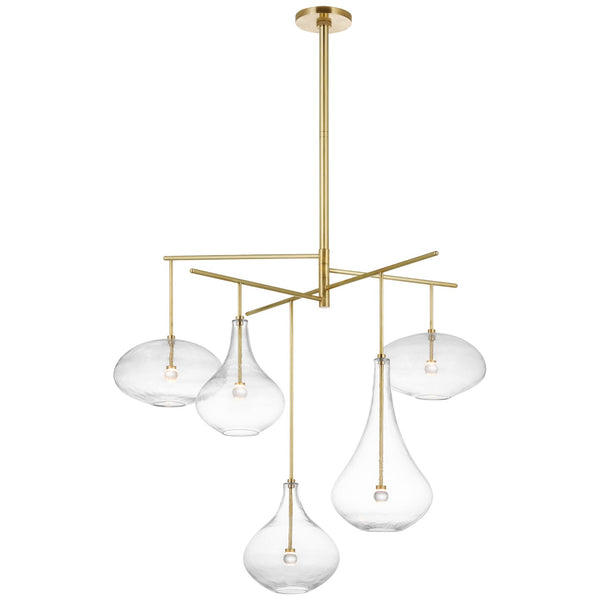 Visual Comfort Signature - CD 5025SB-CG - LED Chandelier - Lomme - Soft Brass from Lighting & Bulbs Unlimited in Charlotte, NC