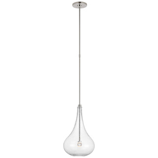 Buy polished-nickel-with-clear-glass-glass-and-clear-shade Lomme Outdoor (Damp) Pendant by Visual Comfort Signature