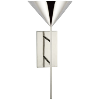 Buy polished-nickel-and-metal-shade Orsay Outdoor (Damp) Sconce by Visual Comfort Signature