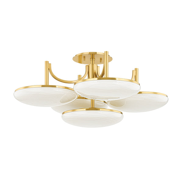 Bregman Outdoor (Damp) Semi Flush Mount Ceiling Light by Hudson Valley