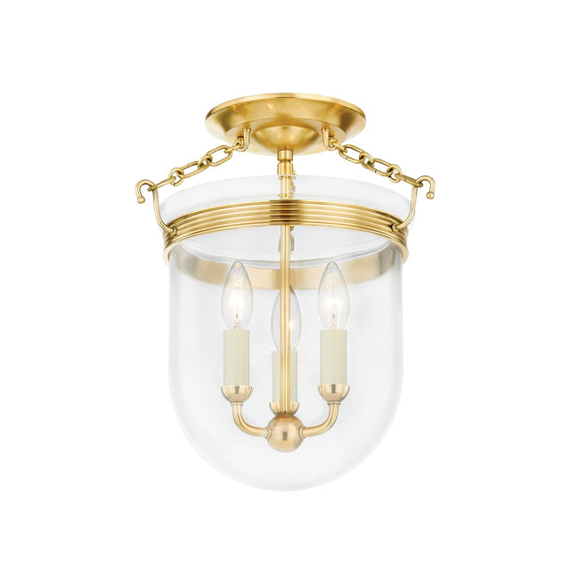 Rousham Outdoor (Damp) Semi-Flush Mount Ceiling Light by Hudson Valley
