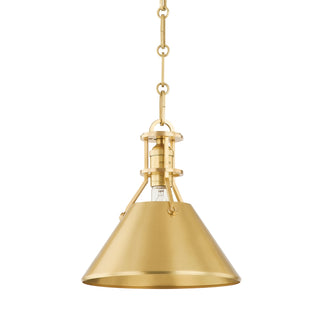 Buy aged-brass Metal No. Pendant by Hudson Valley