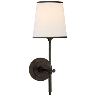Buy bronze-with-4-x-5-5-x-6-linen-with-black-trim-glass Bryant Sconce by Visual Comfort Signature