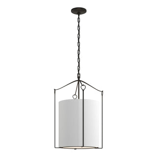 Buy black-with-natural-anna-shade-sf-glass-and-beige-tan-shade Bow Pendant by Hubbardton Forge