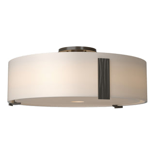 Buy dark-smoke-with-opal-glass-gg-glass-and-white-shade Impressions Semi-Flush Mount Ceiling Light by Hubbardton Forge