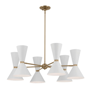 Buy champagne-bronze-and-white-shade Phix Chandelier by Kichler