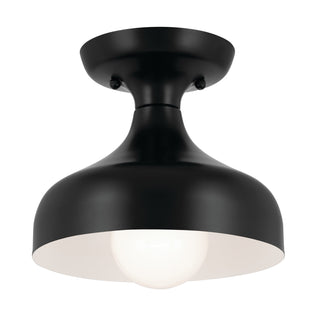 Buy black-and-metal-shade Sisu Semi Flush Mount Light by Kichler