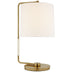 Soft Brass with 10.25" x 11" x 10" Linen Glass and White Shade