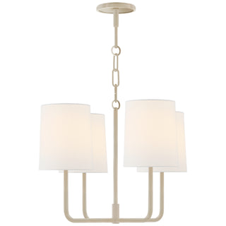 Buy china-white-with-5-5-x-6-x-7-linen-glass-and-white-shade Go Lightly Chandelier by Visual Comfort Signature