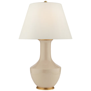 Buy coconut-porcelain-with-12-x-20-x-13-5-linen-glass-and-white-shade Lambay Table Lamp by Visual Comfort Signature