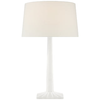 Buy plaster-white Strie Table Lamp by Visual Comfort Signature
