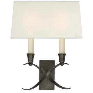 Buy bronze Cross Bouillotte Sconce by Visual Comfort Signature