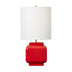 Lucent Red with White Linen Glass and White Shade