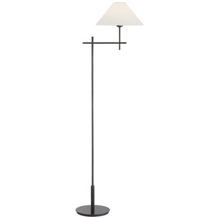Buy bronze-with-3-x-11-75-x-7-linen-glass-and-white-shade Hackney Floor Lamp by Visual Comfort Signature