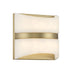 Soft Brass with White Glass