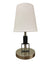 Satin Nickel/Supreme Silver with Off White Linen shade Glass and White Shade