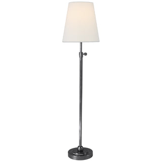 Buy antique-silver-with-4-x-6-x-6-25-linen-glass-and-white-shade Bryant Table Lamp by Visual Comfort Signature