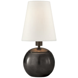 Buy bronze-with-3-x-5-x-5-5-linen-glass-and-white-shade Terri Table Accent Lamp by Visual Comfort Signature