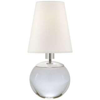 Buy crystal-with-3-x-5-x-5-5-linen-glass-and-white-shade Terri Lamp by Visual Comfort Signature