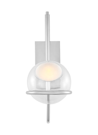 Buy polished-nickel-with-glass-glass-and-clear-shade Crosby Outdoor (Damp) Sconce by Visual Comfort Modern