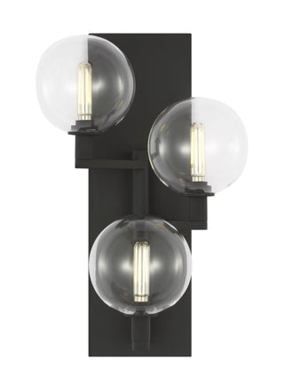 Buy nightshade-black-with-metal-glass-shade-glass-and-clear-shade Gambit Outdoor (Damp) Sconce by Visual Comfort Modern