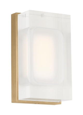 Buy natural-brass-with-crystal-glass-and-clear-shade Milley Outdoor (Damp) Sconce by Visual Comfort Modern