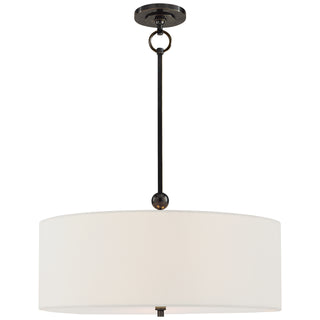 Buy bronze-with-22-x-22-x-7-5-linen-glass-and-white-shade Reed Hanging Lantern by Visual Comfort Signature