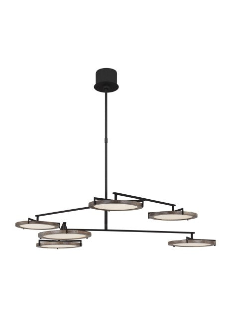 Shuffle Outdoor (Damp) Chandelier by Visual Comfort Modern