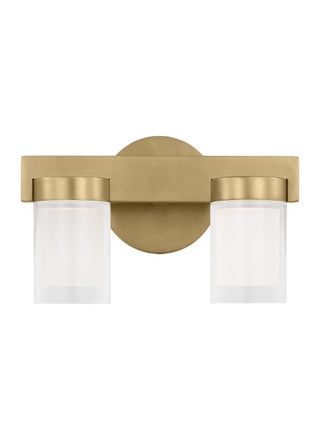 Buy natural-brass-with-crystal-glass-and-clear-shade Esfera Vanity by Visual Comfort Modern