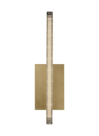 Buy natural-brass-with-jagged-edge-crystal-glass-and-clear-textured-shade Serre Outdoor (Damp) Sconce by Visual Comfort Modern