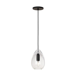 Buy nightshade-black-with-clear-glass-and-clear-shade Alina Outdoor (Damp) Pendant by Visual Comfort Modern