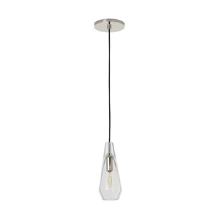 Buy polished-nickel-with-clear-glass-and-clear-shade Lustra Outdoor (Damp) Pendant by Visual Comfort Modern