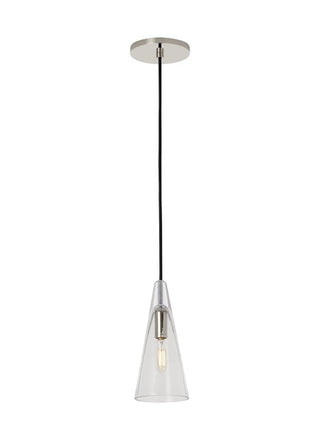 Buy polished-nickel-with-clear-glass-and-clear-shade Lustra Outdoor (Damp) Pendant by Visual Comfort Modern