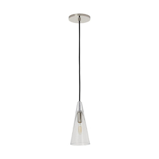 Buy polished-nickel-with-clear-glass-and-clear-shade Selina Outdoor (Damp) Pendant by Visual Comfort Modern