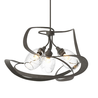 Buy dark-smoke-with-clear-glass-zm-glass-and-clear-shade Nest Pendant by Hubbardton Forge