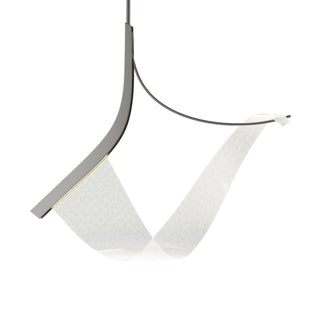 Buy dark-smoke-and-white-shade Sling Pendant by Hubbardton Forge