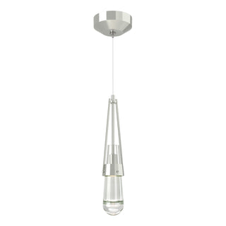 Buy sterling-with-clear-glass-zm-glass-and-clear-shade Link Mini Pendant by Hubbardton Forge